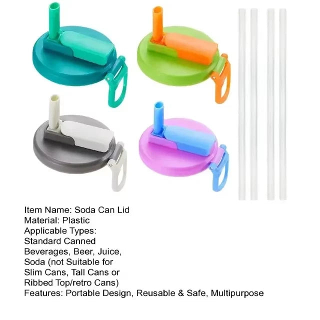 2PCS Soda Can Cover Creative Sealed Silicone Straw Beverage Can Cover Cup Cov Suitable For Canned Beverage Reusable Tank Cover